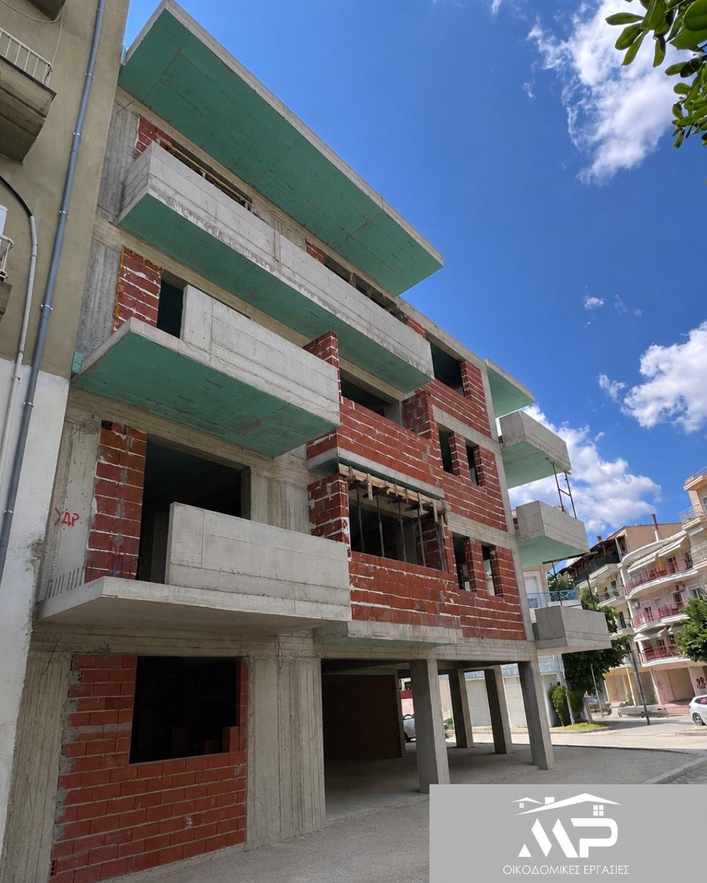 Corner view of the residential building