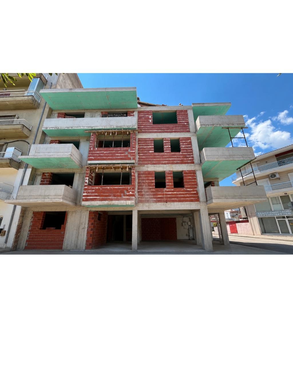 Modern residential building under construction in Komotini